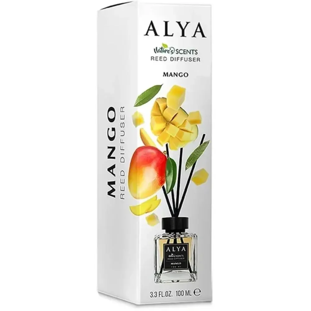 ALYA Nature's Scents Reed Diffuser Mango 3.4 fl oz 100 ml Glass